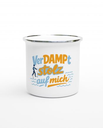 Tourismus Damp Emaille Becher